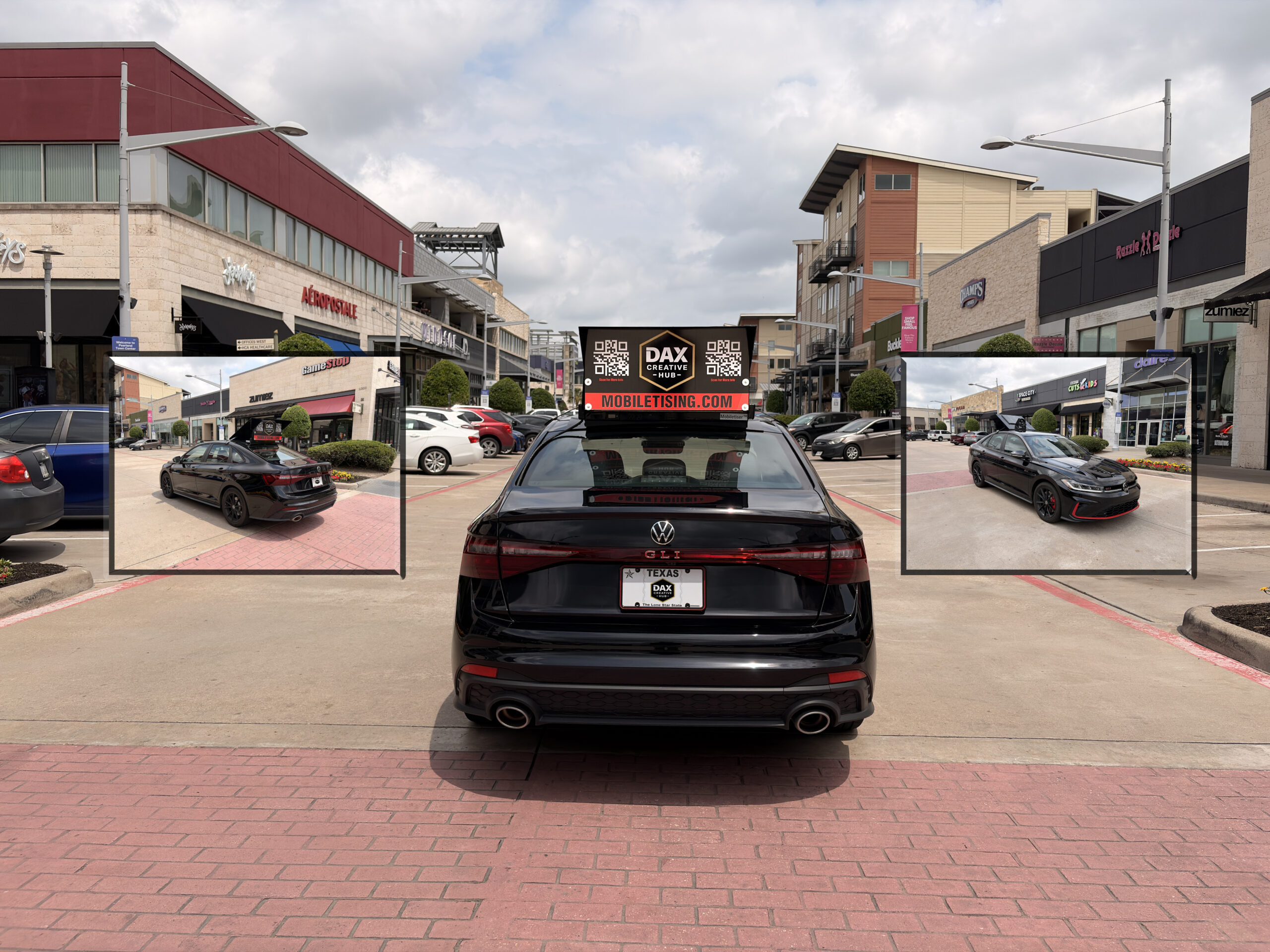 Mobiletising vehicle with rooftop digital billboard for mobile advertising